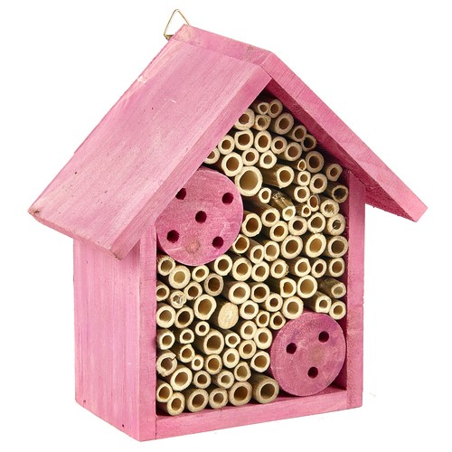 Pink insect hotel home - hotel,