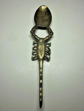 Indian Ritualistic Scorpion Spoon in Brass/Bronze Mid Century Vintage.