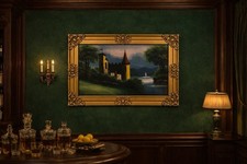 Antique Reverse Glass Painting