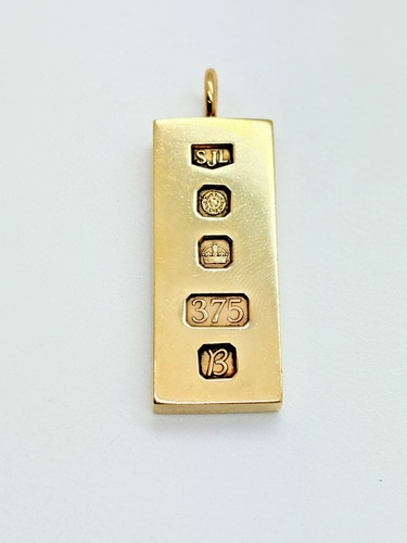 9ct yellow solid gold ingot - solid,