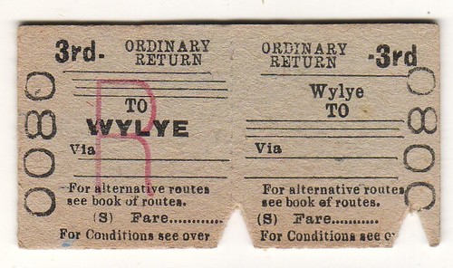 Railway ticket wylye - railway,