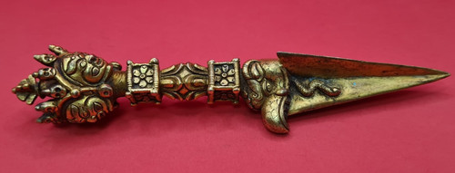 Antique brass tibetan - tibetan, buddhist