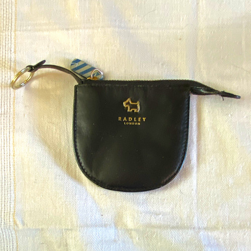Radley black leather zip coin - leather,