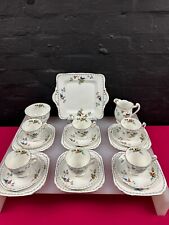 Art Deco Delphine China Milk Jug Sugar Bowl Cups Saucers Plates Set 21 Items
