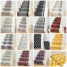 Extra Long Hallway Stair Carpet Hall Stair Runners Geometric Rugs - Sold In Feet