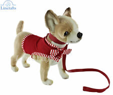 Hansa Chihuahua in Red Jacket 6383 Soft Toy Sold by Lincrafts UK Est 1993