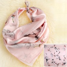 Scarf Women neckerchief Shawl Wrap blue soft 20" Small Square