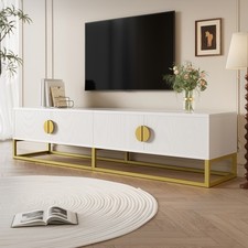 180cm White TV Cabinet w/