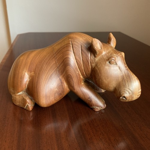Hippopotamus wooden hand - hippopotamus,