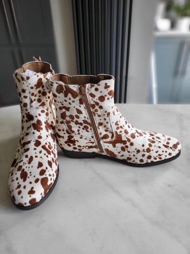 Cowprint boots brown - cowprint, boots,