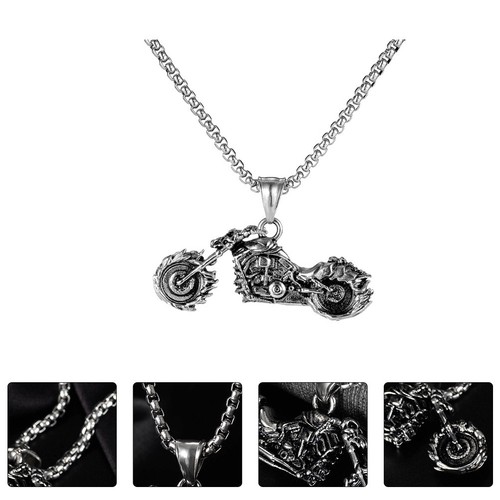 Motorbike pendant necklace - ,