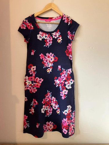 Joules navy pink floral - floral, cotton