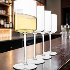 Square Wine Glasses Set of 4