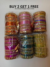 Indian Bollywood Churi Bangle Bracelet Set – Buy 2 Get 1 Free  Ethnic Jewelry