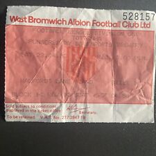 West Bromwich Albion v Tottenham Hotspur(Division 1 82/3) 23/4/83 Ticket creased