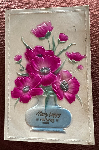 Antique postcard embossed