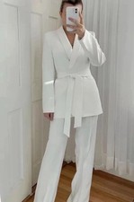 Zara Women Belted Tuxedo Ecru