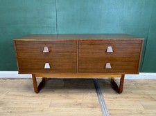 Mid Century Teak Compact Sideboard By Austin Suite-Courier Delivery