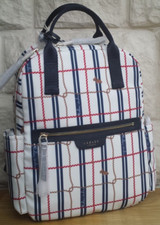 BNWT, RADLEY LONDON FINSBURY PARK ROPE CHECK MEDIUM ZIPTOP BACKPACK.  RRP £149