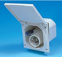 Mains Hook Up Inlet Socket Camper Van  Caravan Motorhome PO113W MOTORAMA  HULL