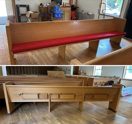 Beautiful used church pews - used,