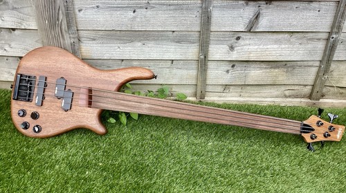 Electric wooden bass guitar - electric, by