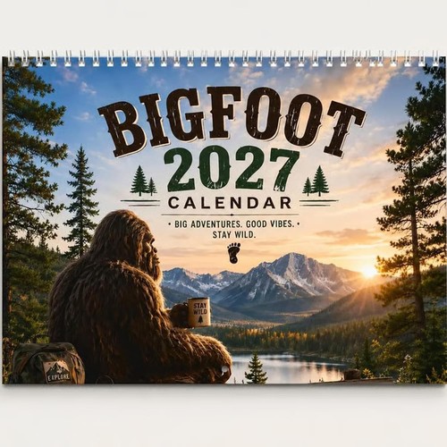 Bigfoot 2027 calendar funny - 2027,