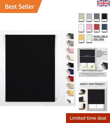 Trimmable black roller blinds - trimmable,