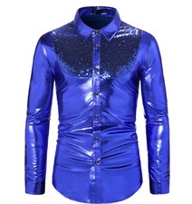 UK Mens Sequin Shirt Party