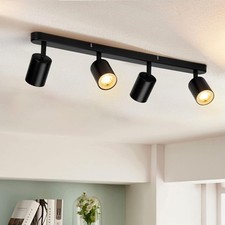 4 Way Ceiling Spotlight Adjustable Kitchen Bar Spot Light LED GU10 Bulbs Lamp UK