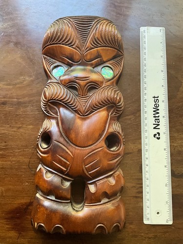Wooden hand carved mauri - carved, totem