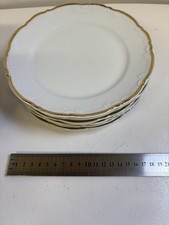 Mitterteich Bavaria Golden Lark Side  Plates 17cm Set Lot of 6 Made in Germany