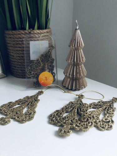 Rose gold christmas tree - gold, shape