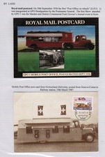 2 x Mobile Post Office Postcards - Great Britain & Switzerland