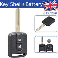Nissan Remote Key Fob Case Shell 2B for  Micra K12 Note E11 Navara NV200 Cabster