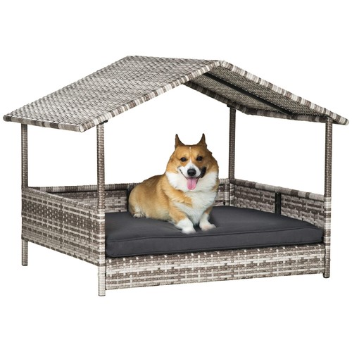 Pawhut wicker dog house - pawhut,