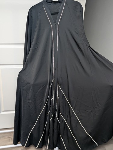 Black dubai abaya kaftan with - abaya/kaftan,