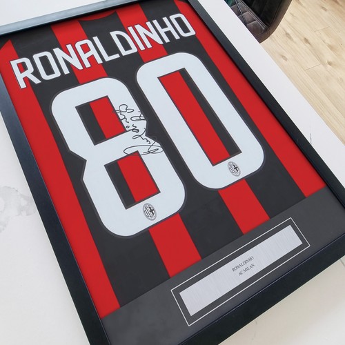 Ronaldinho signed print - ronaldinho,