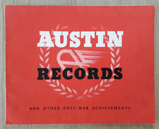 Austin Records Brochure c.1950 - A40 Devon  A90 Atlantic  A70
