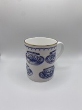 Royal Worcester Cup Of Cups Coffee Mug White Blue Fine Bone China Tea Cup 1995