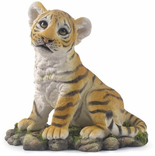 Polyresin tiger cub sitting - 8",
