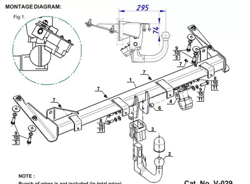Detachable swan neck tow bar - swan,
