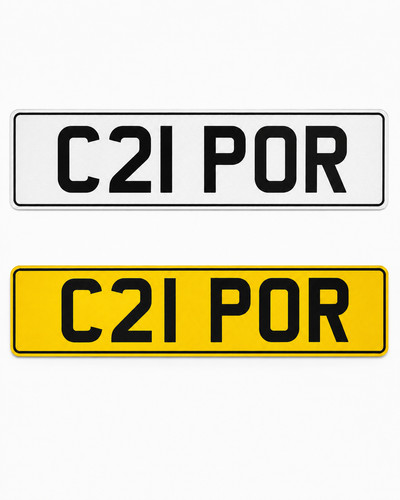 C21 por private number plate - por,