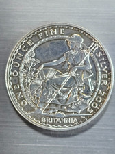 2005 Royal Mint One Ounce Solid Fine silver £2 Britannia coin, 1oz Silver Coin