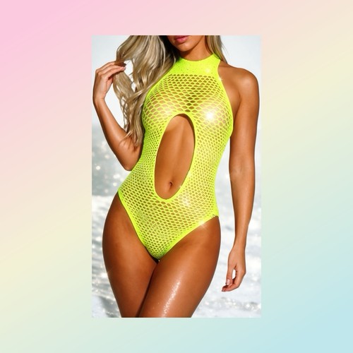 Neon lime rhinestone fishnet - lime,