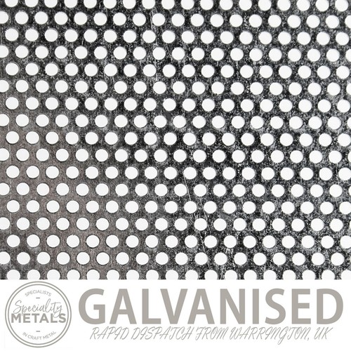 Galvanised steel round hole - steel,