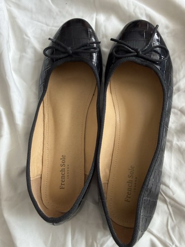 French sole black croc ballet - french,