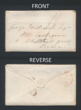 1851 CHILE COVER ENTIRE GB ROYAL NAVY: RE FORMATION OF FALKLAND ISLANDS COMPANY