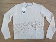 Zara Womens Size M Cream Lace