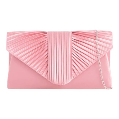 Ladies satin pleated clutch - ladies,